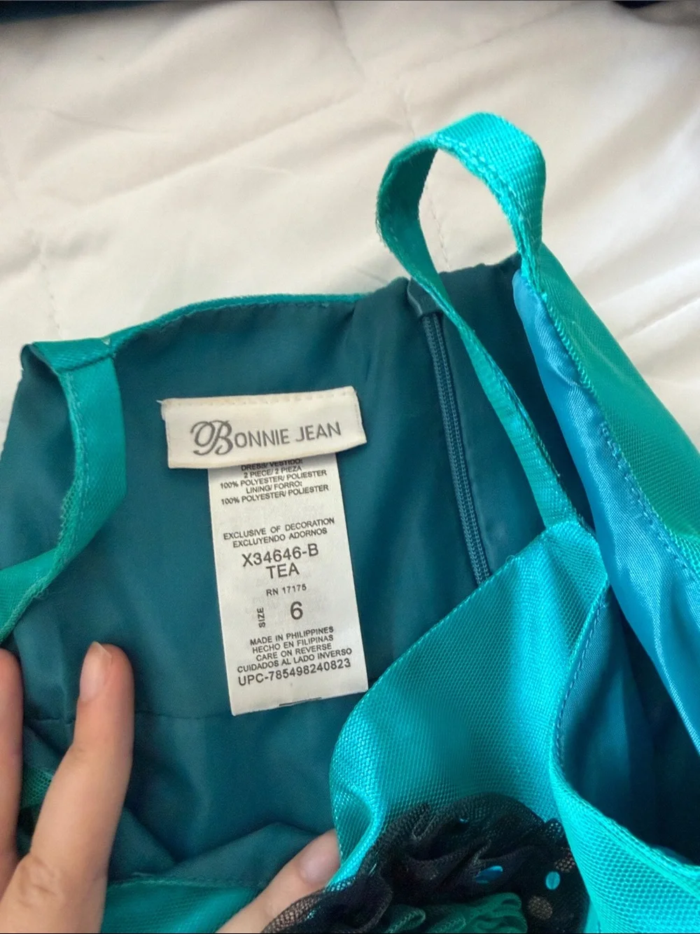 Unbranded Teal Tulle Kids Costume Dress with Velvet  cardigan